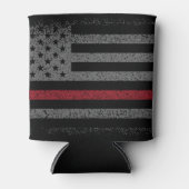 ファイアーファイターシンレッドラインアメリカン国旗のクーラーボックス 缶クーラー (正面)