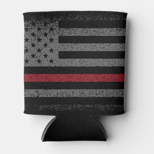 ファイアーファイターシンレッドラインアメリカン国旗のクーラーボックス 缶クーラー (正面)