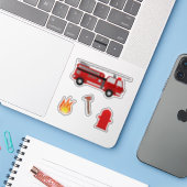 ファイアーファイターズイラストレーション シール (ノートパソコンとiPhone)