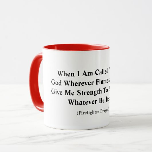 ファイアーファイターズ祈りの言葉マグ マグカップ (正面左)