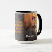 ファイアーファイターマグすべてのヒーロー衣服ケープカップ マグカップ (正面右)