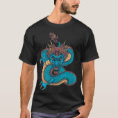 ファイアーブルー中国のドラゴン Tシャツ (正面)