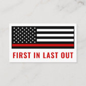 ファイアーマンの祈りの言葉マルチーズ薄い赤線ファイアーファイター 名刺 (裏面)