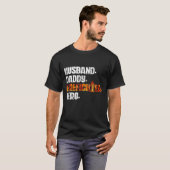 ファイアーマンアメリカ国旗の赤線アメリカ消防士パパ Tシャツ (正面フル)