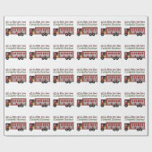 ファイアーマンサンタホリデーラッピング紙 ラッピングペーパー (フラット)