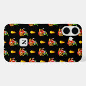ファイアーマンチリブラックフラームデザインカスタムイニシャル Case-Mate iPhoneケース (裏面 (横))