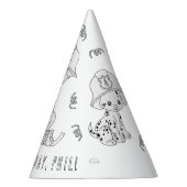 ファイアーマンバースデーパーティー – 自分の帽子を色を付ける パーティーハット (右)