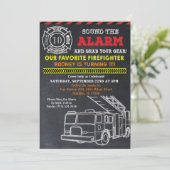 ファイアーマンファイア誕生日招待状 招待状 (スタンド正面)