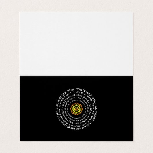 ファイアーマン祈りの言葉、ファイアやる気を起こさせるファイター 名刺 (外部フラット)