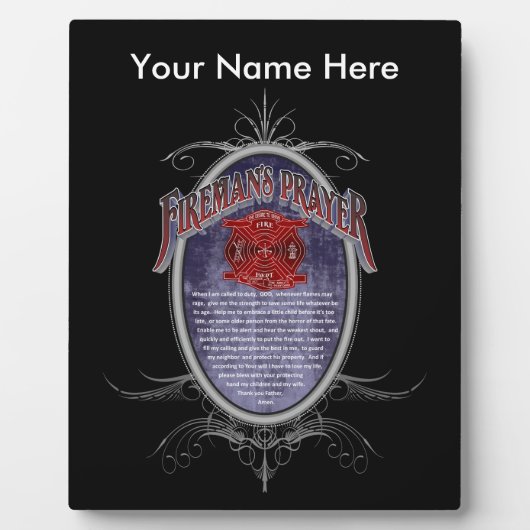 ファイアーマン祈りの言葉_ フォトプラーク (正面)