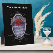 ファイアーマン祈りの言葉_ フォトプラーク (側面)