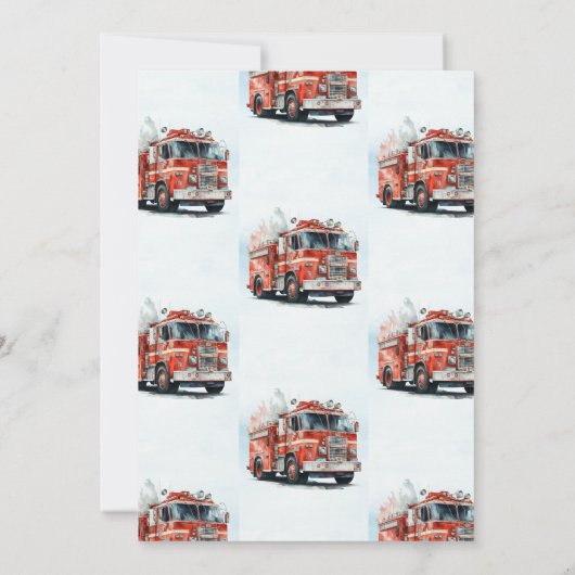 ファイアーメンズバースデーパーティーボーイ 招待状 (裏面)