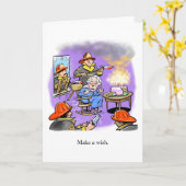 ファイアーメン誕生日カード カード (黄色い花)