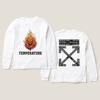 ファイアーライン温度ストリートウェアTシャツ トライブレンドTシャツ