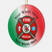 ファイアーレスキューカスタムクロス セラミックオーナメント (左)