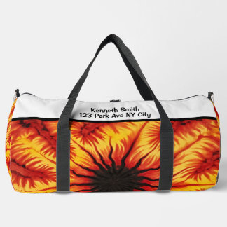 ファイアー抽象パターンギアバッグ 名入れ可能 ダッフルバッグ