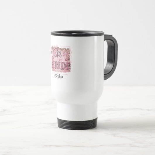 ファイアー&おもしろいチームブライドのカスタムデザイン トラベルマグ (正面右)