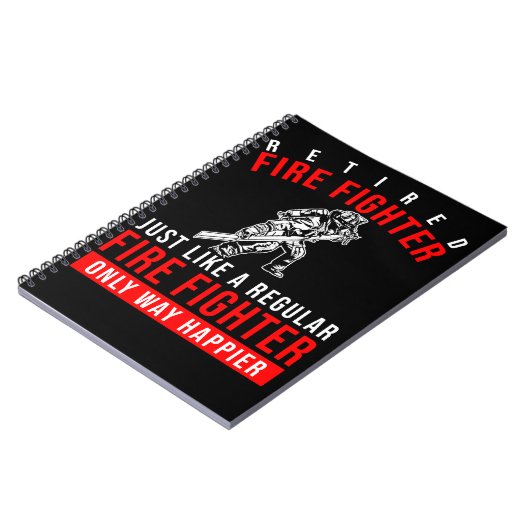 ファイア退職したファイターウェイ幸せおもしろい ノートブック (左側)