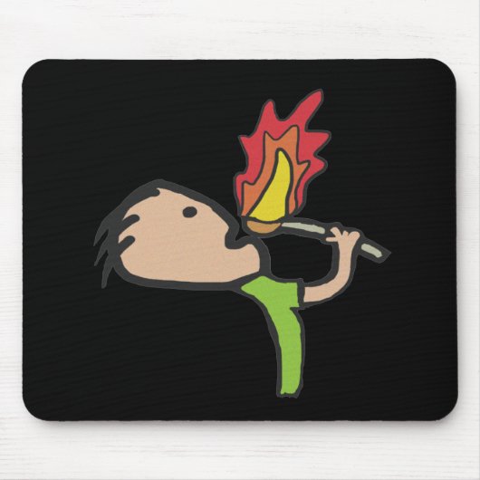 ファイア食べ物 マウスパッド (正面)