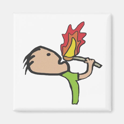 ファイア食べ物 マグネット (正面)