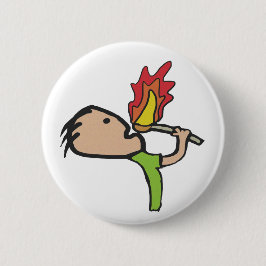 ファイア食べ物 缶バッジ