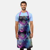 ファイア&アイス抽象芸術星雲 エプロン (着用した状態)