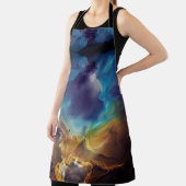 ファイア&アイス抽象芸術星雲 エプロン (インサイチュ)
