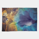 ファイア&アイス抽象芸術星雲 キッチンタオル (横)