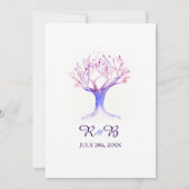 ファイア&アイス結婚式招待状 – クリスタルツリー 招待状 (裏面)