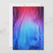 ファイア&アイス誕生日招待状 | ブルーレッドの炎 招待状 (裏面)