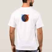 ファイア&アイス エナジースフィア - 幾何学的な光のグリッド El Tシャツ (裏面)