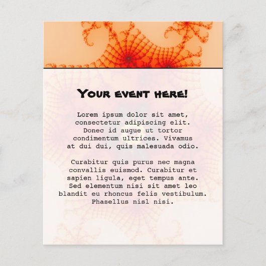 ファイア・ウェブ - フラクタル・アート チラシ (正面)