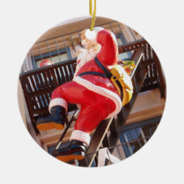 ファイア・エスケープのサンタクロース セラミックオーナメント