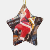 ファイア・エスケープのサンタクロース セラミックオーナメント (左)