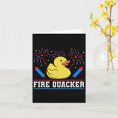 ファイア クワッカー ゴム ダック 4th オブ ジュライ 花火 カード (黄色い花)