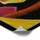 ファイア – ブラックアートプリント ポスター (角)