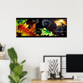 ファイア&ブリス – マイアミガラスブロック ポスター (ホームオフィス)