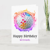 *~*ファイアAP94ゴルフボモダンール誕生日カード サンキューカード (正面)