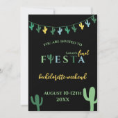 ファイエスタサボスバチェロレッテ週末の日程 招待状 (正面)