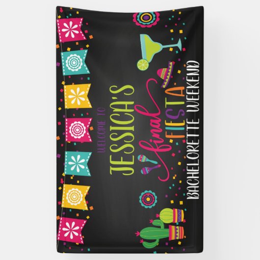 ファイエスタバチェロレッテバナー – Blk 横断幕 (縦)