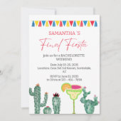 ファイエスタバチェロレッテ週末の日程 招待状 (正面)