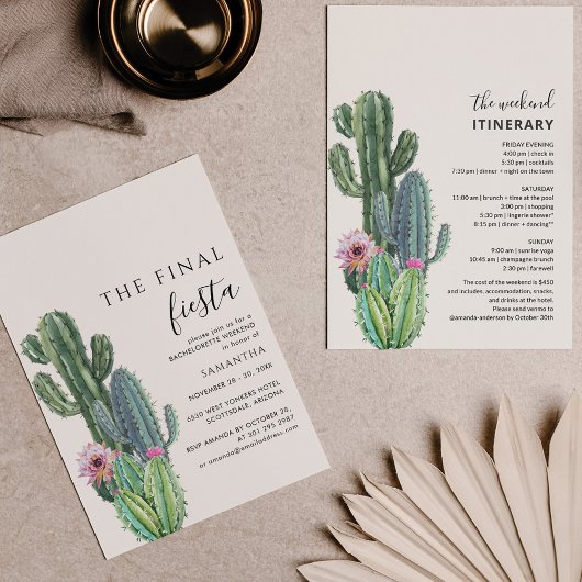 ファイエスタバチェロレッテ週末パーティー日程 招待状