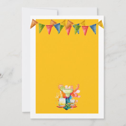 ファイエスタメキシコをテーマにした最終バチェロレッテ 招待状 (裏面)