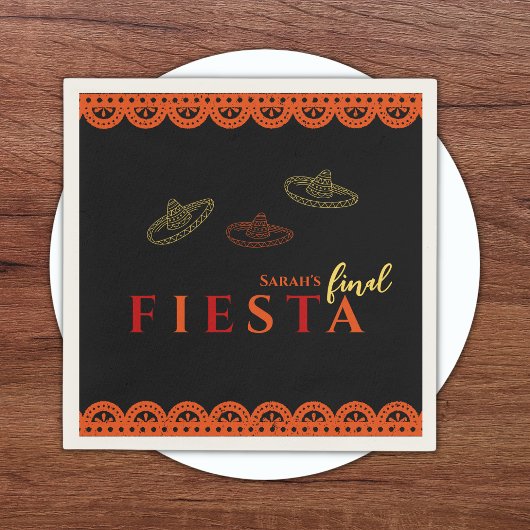 ファイエスタメキシコバチェロレッテ スタンダードカクテルナプキン