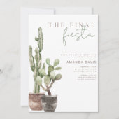 ファイエスタ、メキシコ、サボテンバチェロレッテI 招待状 (正面)