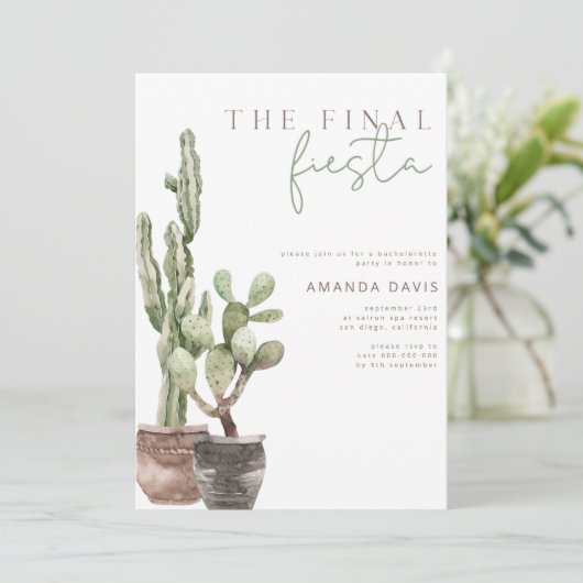 ファイエスタ、メキシコ、サボテンバチェロレッテI 招待状 (スタンド正面)