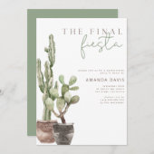 ファイエスタ、メキシコ、サボテンバチェロレッテI 招待状 (正面/裏面)