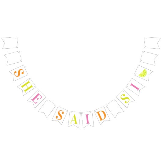 ファイエスタ「彼女は言ったSi」バチェロレッテバナー バンティングフラッグ (全)