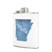 ファイエットビルアーカンスウッドグレイン フラスク (左)