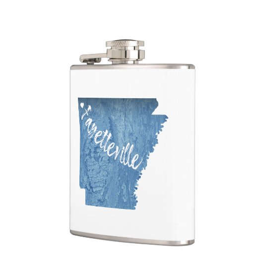 ファイエットビルアーカンスウッドグレイン フラスク (左)